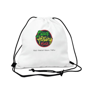 Black Financial Advisors Matter Drawstring Bag