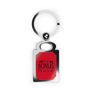 Best Bonus Mom Ever Rectangle Photo Keyring
