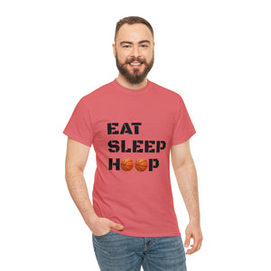 Eat Sleep Hoop Unisex Heavy Cotton Tee