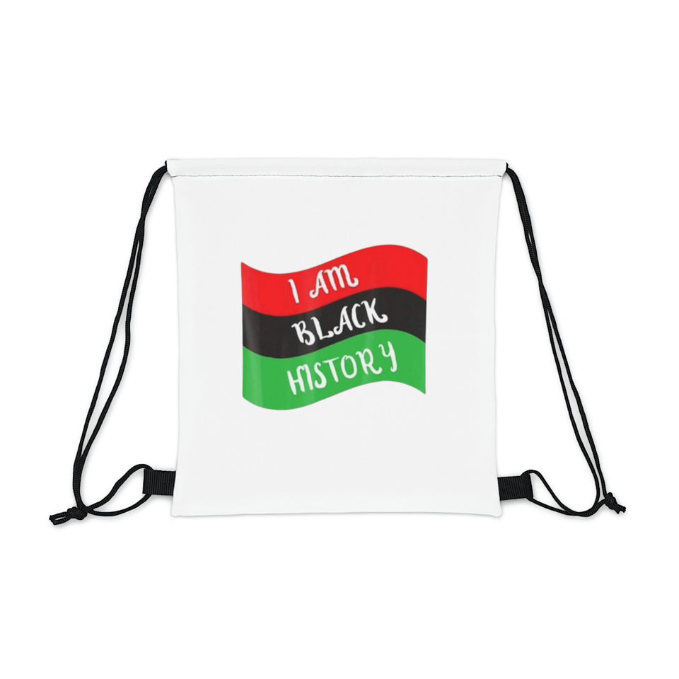 I Am Black History Outdoor Drawstring Bag