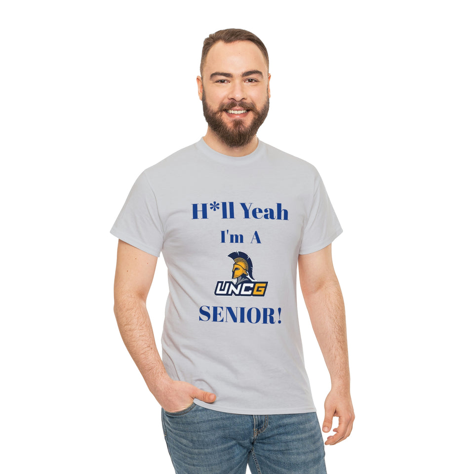 H*ll Yeah! UNCG Senior Unisex Heavy Cotton Tee