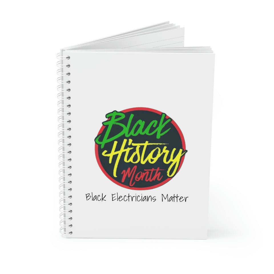 Black Electricians Matter Spiral Notebook