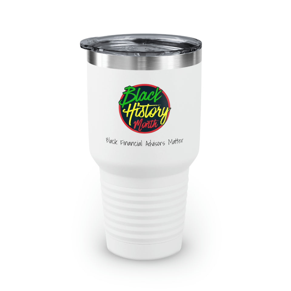 Black Financial Advisors Matter Ringneck Tumbler, 30oz