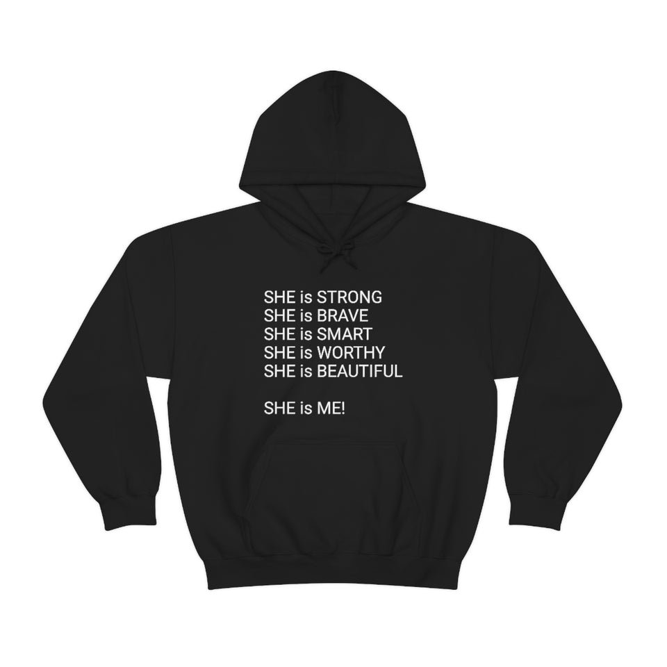 SHE IS Unisex Heavy Blend™ Hooded Sweatshirt