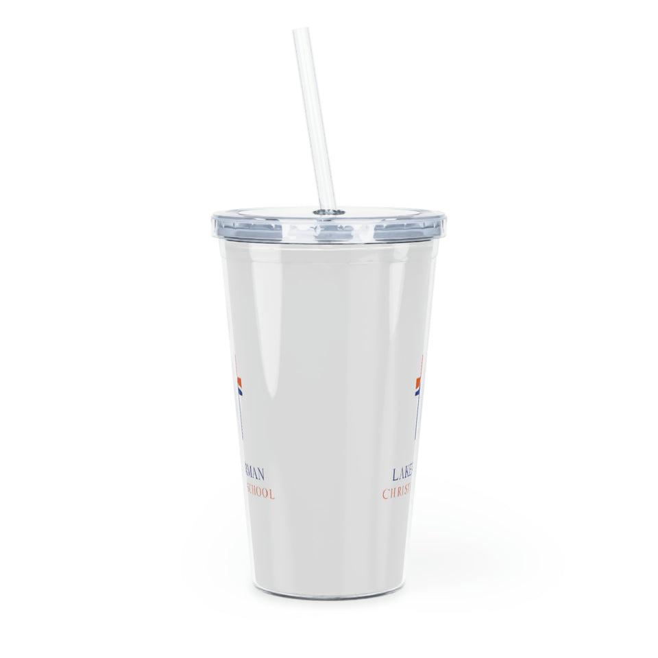 Lake Norman Christian School Plastic Tumbler with Straw