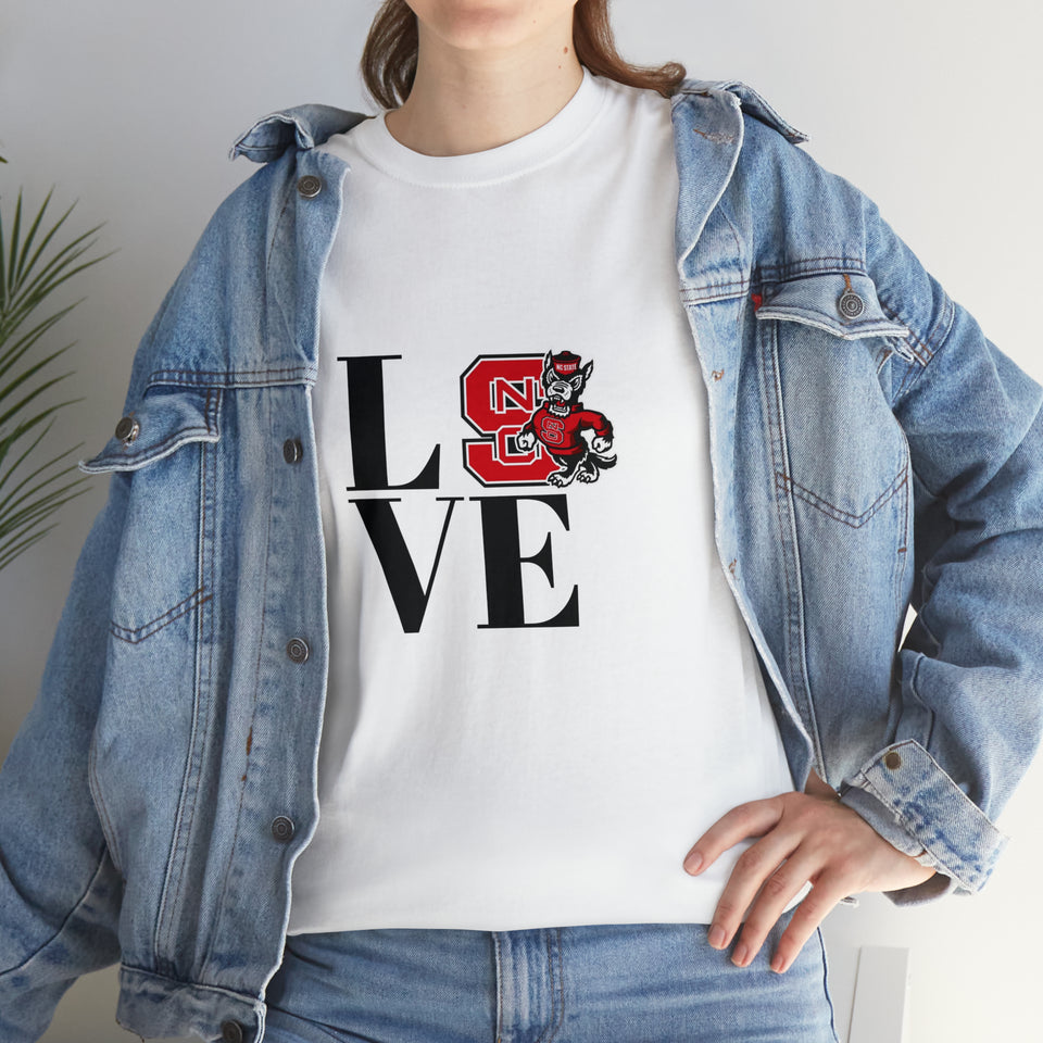 LOVE NCSU Unisex Heavy Cotton Tee