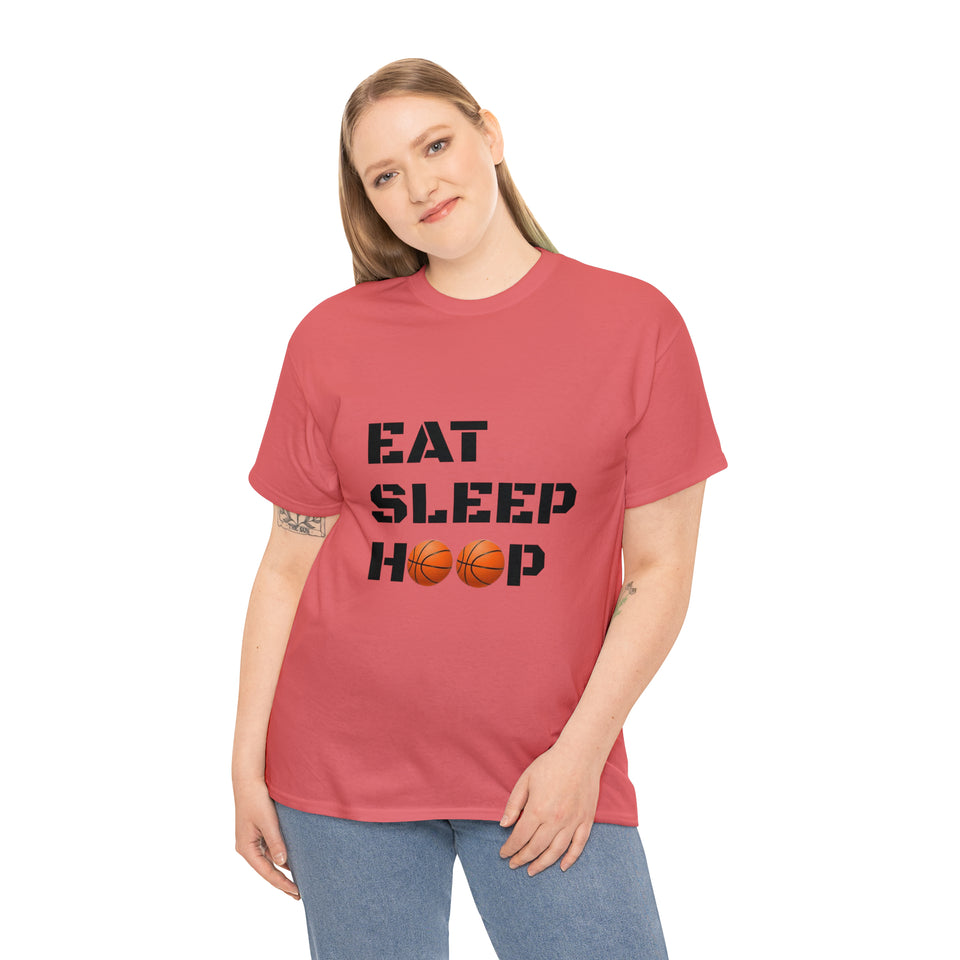 Eat Sleep Hoop Unisex Heavy Cotton Tee