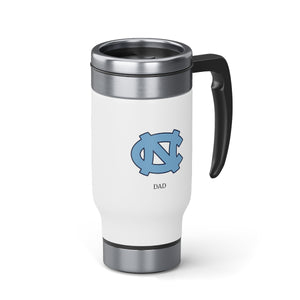 UNC Dad Travel Mug with Handle, 14oz