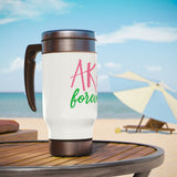 AKA Forever Stainless Steel Travel Mug with Handle, 14oz