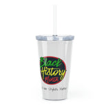 Black Hair Stylists Matter Plastic Tumbler with Straw