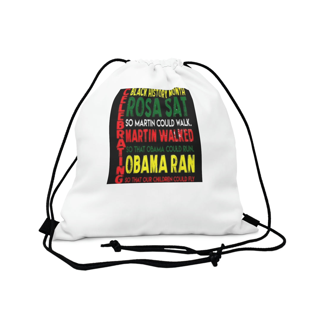 Celebrating Black History Month Outdoor Drawstring Bag