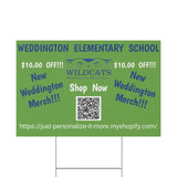 Weddington Elementary School Plastic Yard Sign