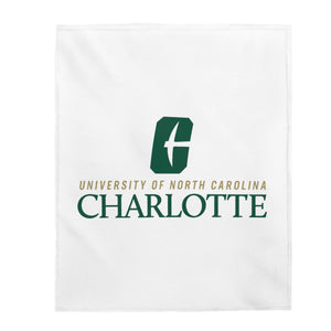 UNCC Velveteen Plush Blanket