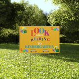 Heading to Kindergarten Plastic Yard Sign