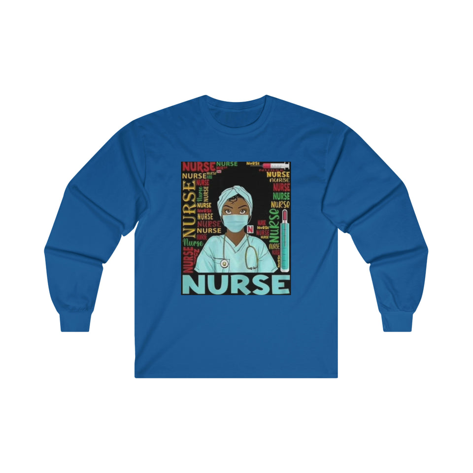 Black Nurse Long Sleeve Tee