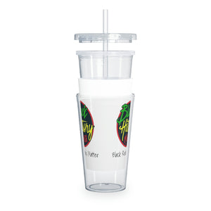 Black Realtors Matter Plastic Tumbler with Straw