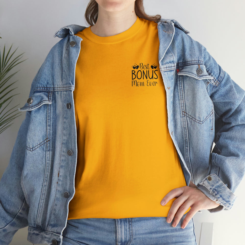 Best Bonus Mom Ever Unisex Heavy Cotton Tee