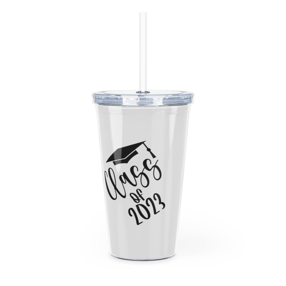 Class of 2023 Plastic Tumbler with Straw