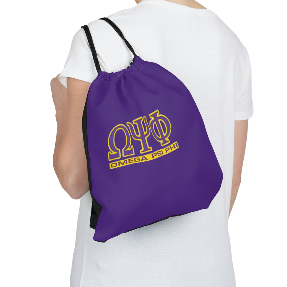 Omega Psi Phi Outdoor Drawstring Bag