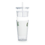 UNCC Mom Plastic Tumbler with Straw