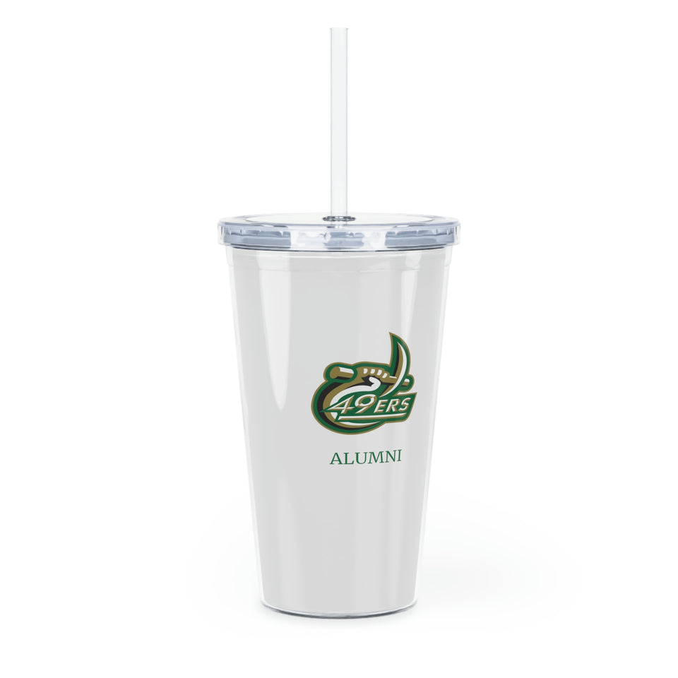 UNCC ALUMNI Plastic Tumbler with Straw