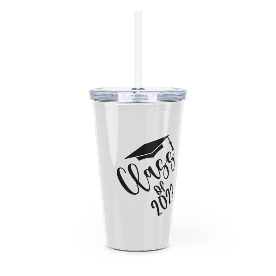 Class of 2023 Plastic Tumbler with Straw