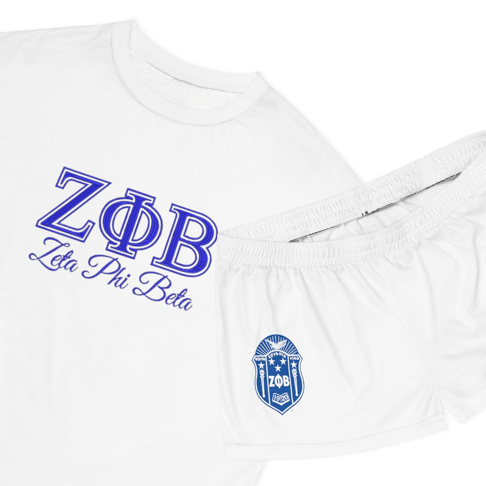 Zeta Phi Beta Women's Short Pajama Set