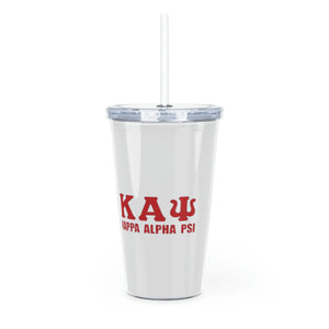 Kappa Alpha Psi Plastic Tumbler with Straw