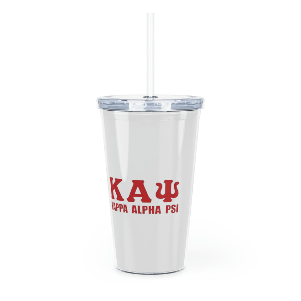 Kappa Alpha Psi Plastic Tumbler with Straw