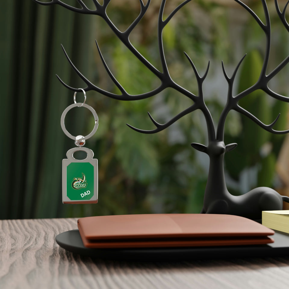 UNCC Dad Rectangle Photo Keyring