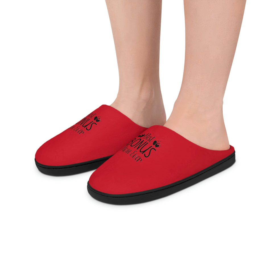 Best Bonus Mom Ever Women's Indoor Slippers