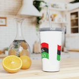 I Am Black History Plastic Tumbler with Straw