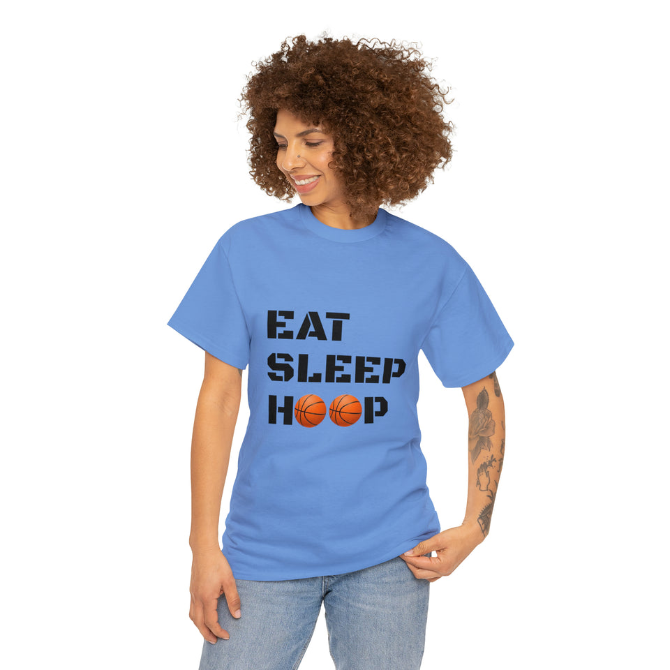 Eat Sleep Hoop Unisex Heavy Cotton Tee