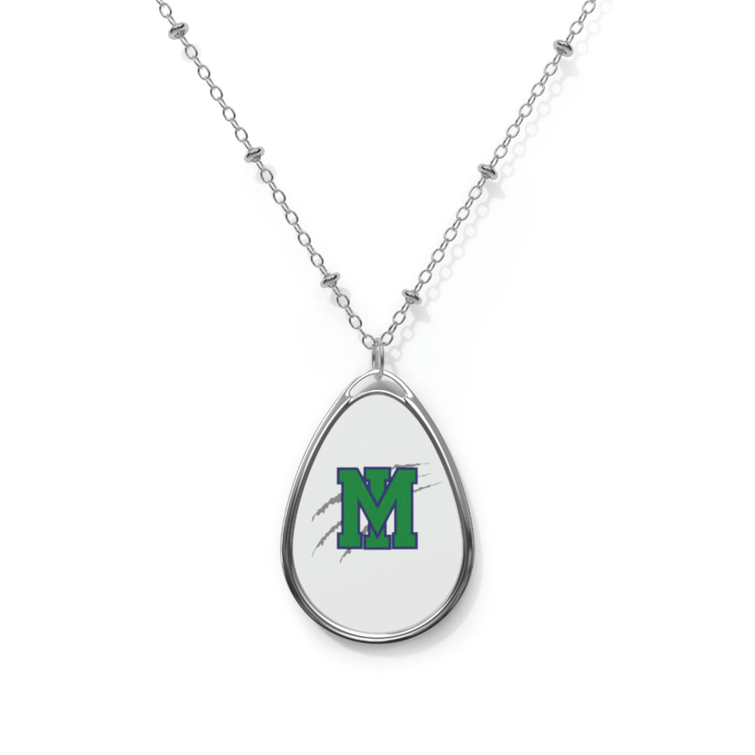 Mountain Island Charter School Oval Necklace