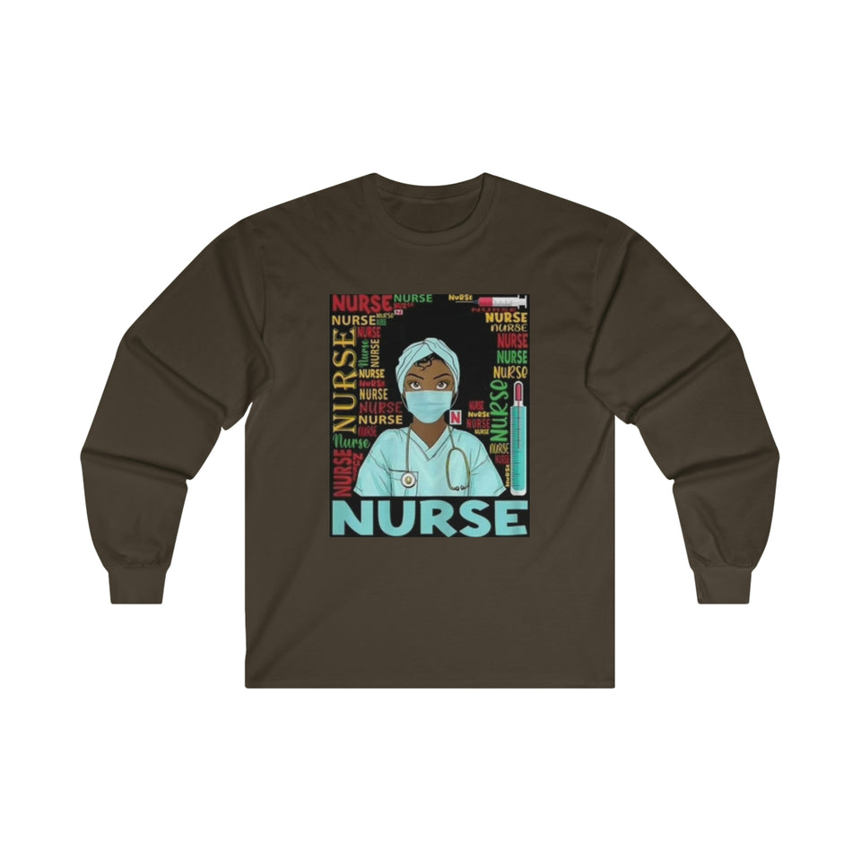 Black Nurse Long Sleeve Tee