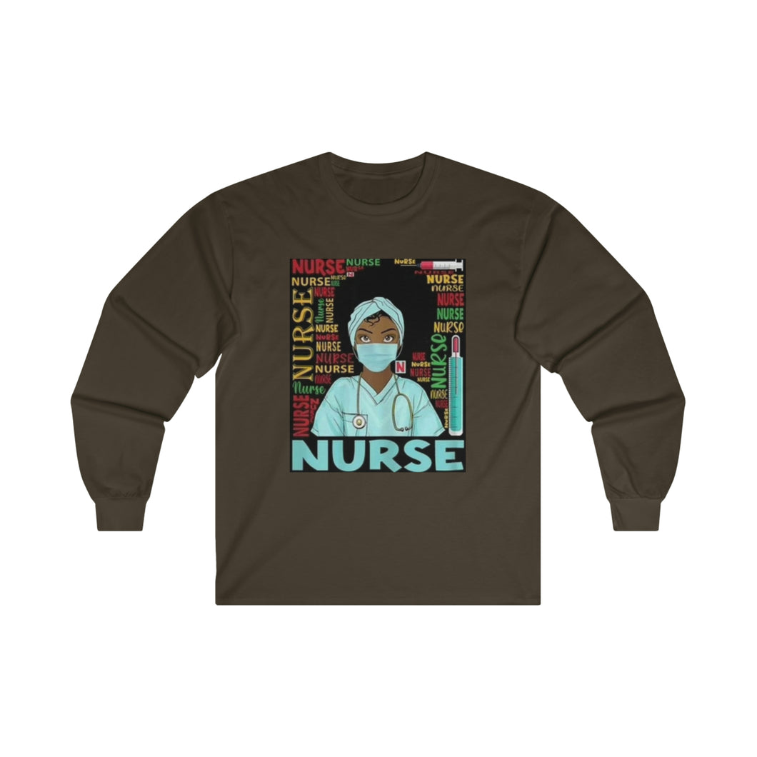 Black Nurse Long Sleeve Tee