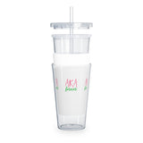 AKA Forever Plastic Tumbler with Straw