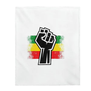 Black Fist Velveteen Plush Blanket