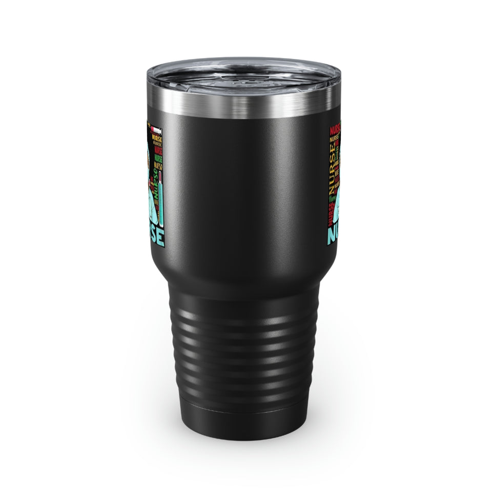 Black Nurse Ringneck Tumbler, 30oz