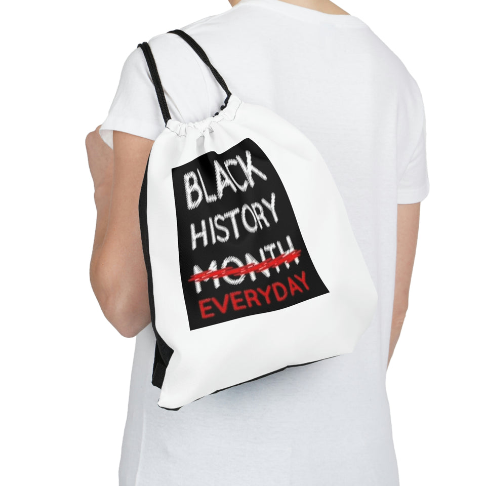 Black History Everyday Outdoor Drawstring Bag