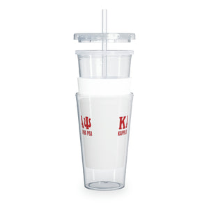 Kappa Alpha Psi Plastic Tumbler with Straw