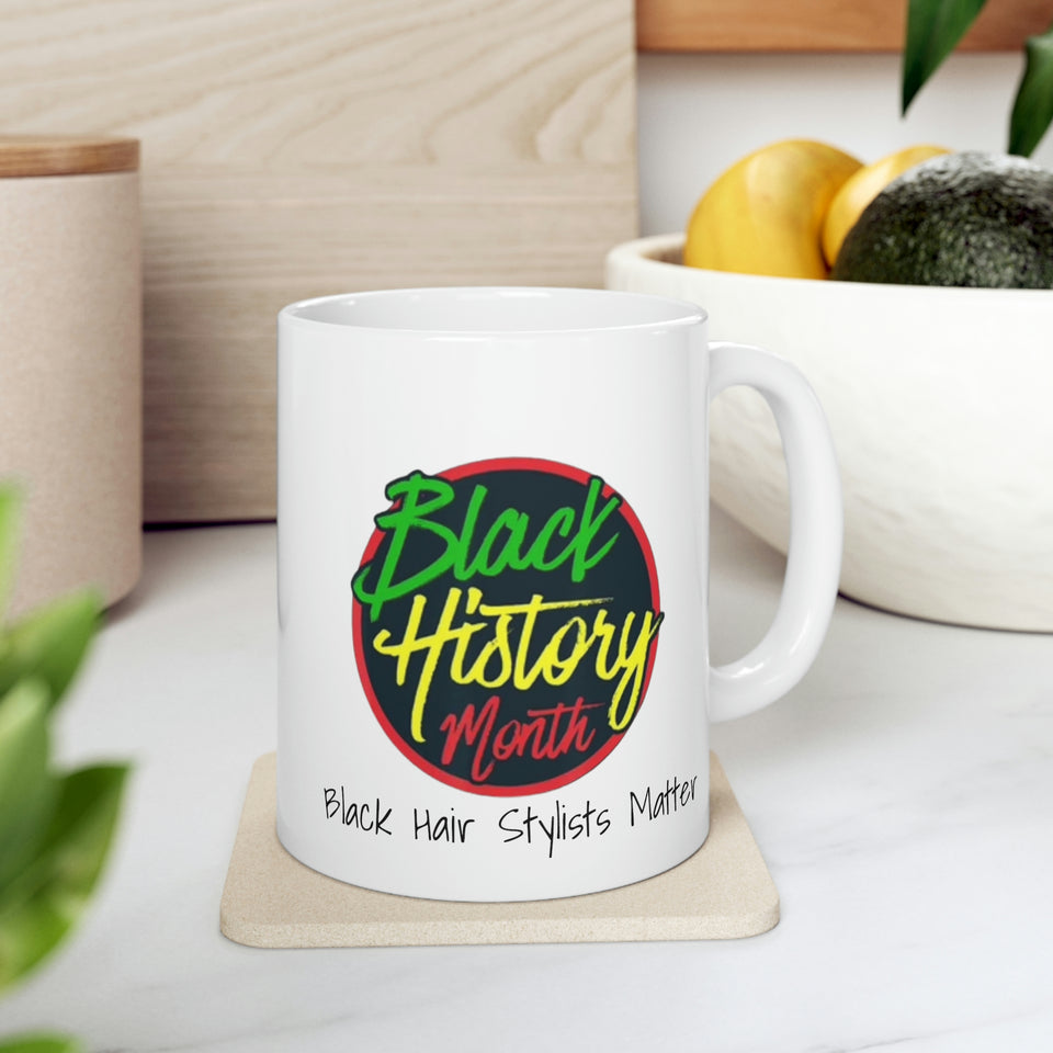 Black Hair Stylists Matter Ceramic Mug 11oz