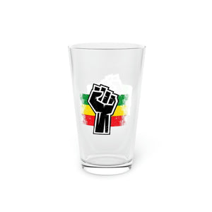 Black Fist Pint Glass, 16oz