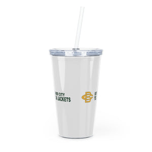 Bessemer City Yellow Jackets Plastic Tumbler with Straw