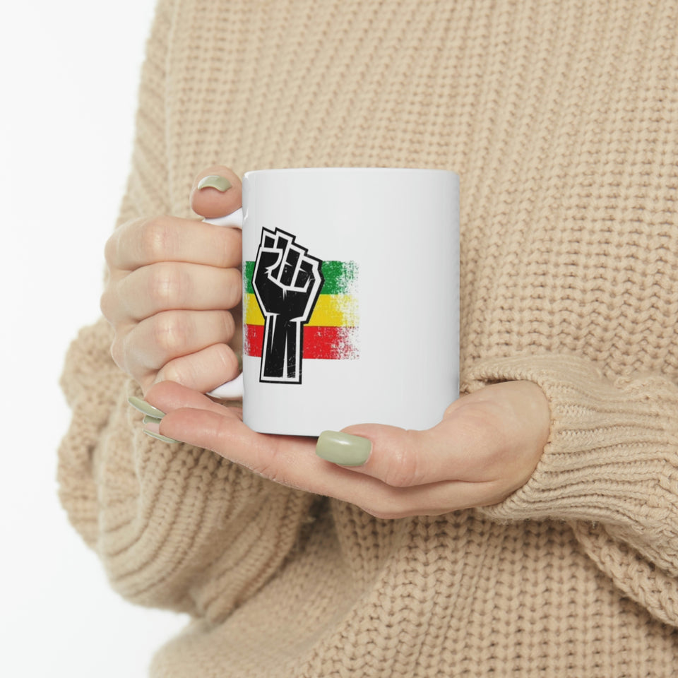 Black Fist Ceramic Mug 11oz
