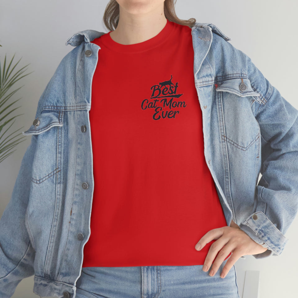 Best Cat Mom Ever Unisex Heavy Cotton Tee