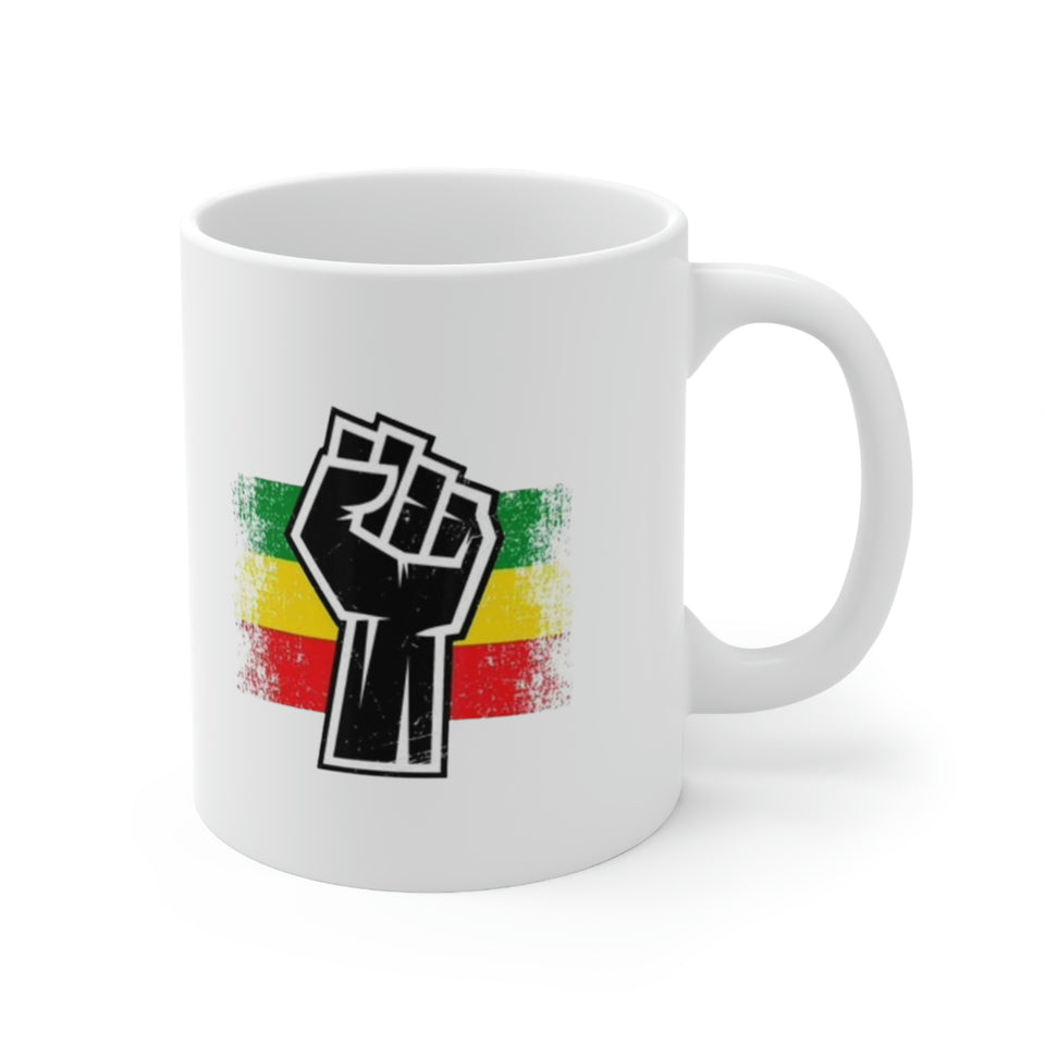 Black Fist Ceramic Mug 11oz