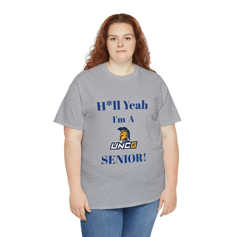 H*ll Yeah! UNCG Senior Unisex Heavy Cotton Tee