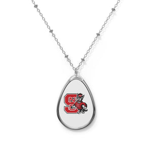 NC State Oval Necklace