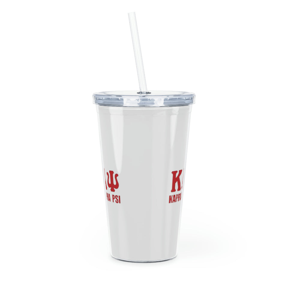 Kappa Alpha Psi Plastic Tumbler with Straw